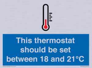 This thermostat should be set between 18 and 21°C